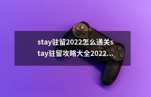 stay驻留2022怎么通关stay驻留攻略大全2022剧情结局关卡通关攻略-第1张-游戏资讯-龙启科技