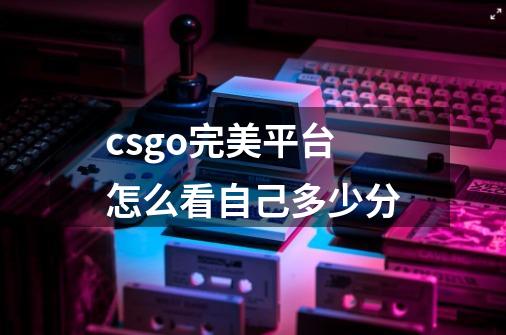 csgo完美平台怎么看自己多少分-第1张-游戏资讯-龙启科技