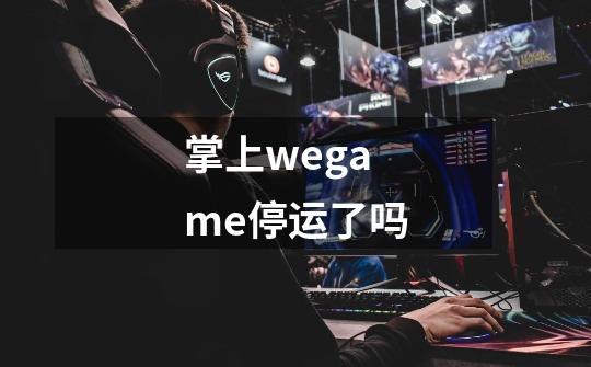 掌上wegame停运了吗-第1张-游戏资讯-龙启科技