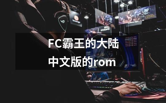 FC霸王的大陆中文版的rom-第1张-游戏资讯-龙启科技