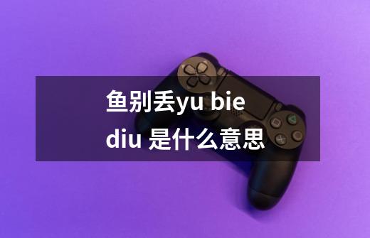 鱼别丢yu bie diu 是什么意思-第1张-游戏资讯-龙启科技