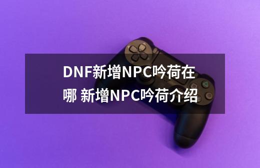 DNF新增NPC吟荷在哪 新增NPC吟荷介绍-第1张-游戏资讯-龙启科技