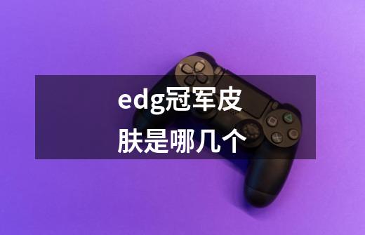 edg冠军皮肤是哪几个-第1张-游戏资讯-龙启科技