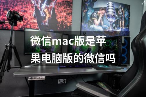 微信mac版是苹果电脑版的微信吗-第1张-游戏资讯-龙启科技