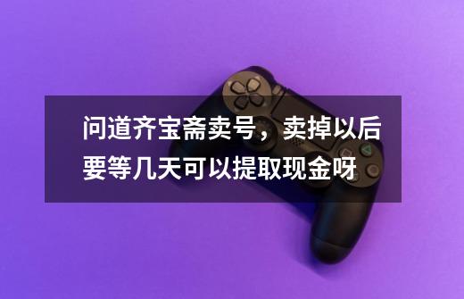 问道齐宝斋卖号，卖掉以后要等几天可以提取现金呀-第1张-游戏资讯-龙启科技