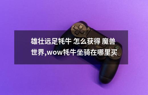 雄壮远足牦牛 怎么获得 魔兽世界,wow牦牛坐骑在哪里买-第1张-游戏资讯-龙启科技