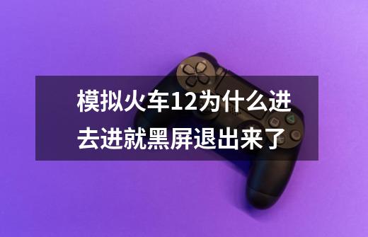 模拟火车12为什么进去进就黑屏退出来了-第1张-游戏资讯-龙启科技