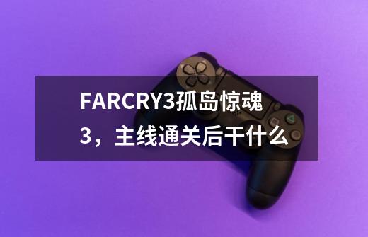 FARCRY3孤岛惊魂3，主线通关后干什么-第1张-游戏资讯-龙启科技