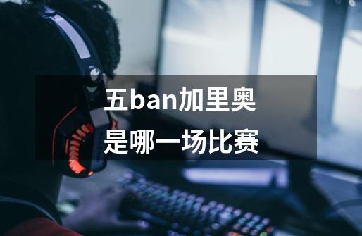 五ban加里奥是哪一场比赛-第1张-游戏资讯-龙启科技