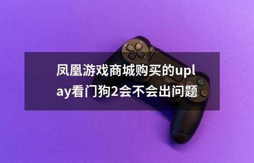 凤凰游戏商城购买的uplay看门狗2会不会出问题-第1张-游戏资讯-龙启科技