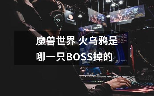 魔兽世界 火乌鸦是哪一只BOSS掉的-第1张-游戏资讯-龙启科技