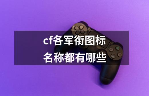 cf各军衔图标名称都有哪些-第1张-游戏资讯-龙启科技