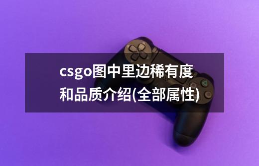 csgo图中里边稀有度和品质介绍(全部属性)-第1张-游戏资讯-龙启科技