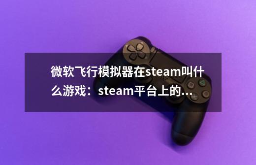 微软飞行模拟器在steam叫什么游戏：steam平台上的微软飞行模拟游戏名称-第1张-游戏资讯-龙启科技