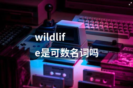 wildlife是可数名词吗-第1张-游戏资讯-龙启科技