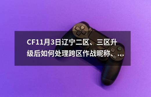 CF11月3日辽宁二区、三区升级后如何处理跨区作战昵称、战队名和徽章重复问题-第1张-游戏资讯-龙启科技