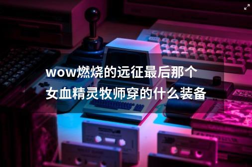 wow燃烧的远征最后那个女血精灵牧师穿的什么装备-第1张-游戏资讯-龙启科技