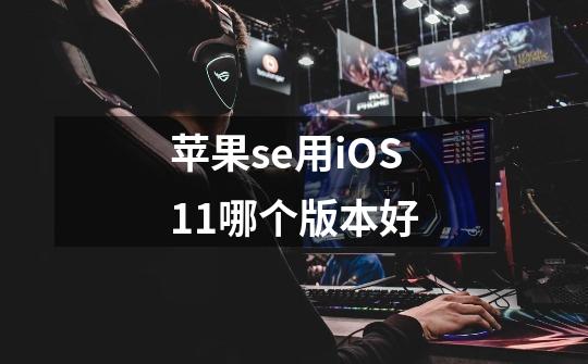 苹果se用iOS11哪个版本好-第1张-游戏资讯-龙启科技