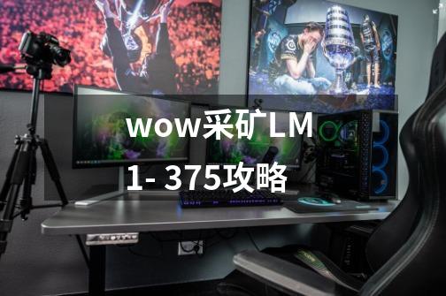 wow采矿LM 1- 375攻略-第1张-游戏资讯-龙启科技