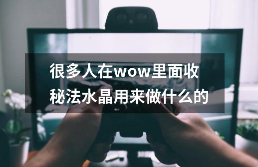 很多人在wow里面收秘法水晶用来做什么的-第1张-游戏资讯-龙启科技