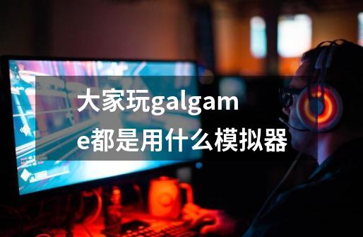 大家玩galgame都是用什么模拟器-第1张-游戏资讯-龙启科技