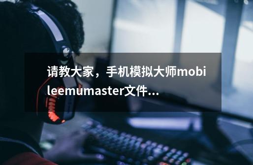 请教大家，手机模拟大师mobileemumaster文件夹能删除么。-第1张-游戏资讯-龙启科技