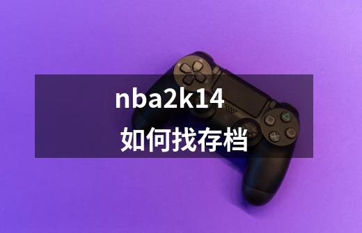 nba2k14 如何找存档-第1张-游戏资讯-龙启科技