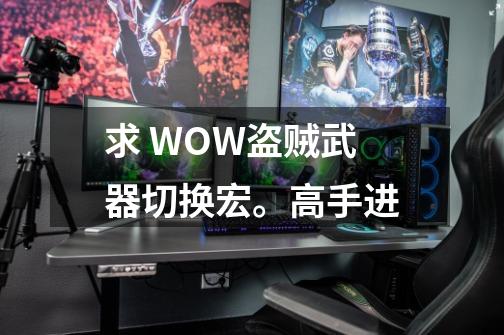 求 WOW盗贼武器切换宏。高手进-第1张-游戏资讯-龙启科技