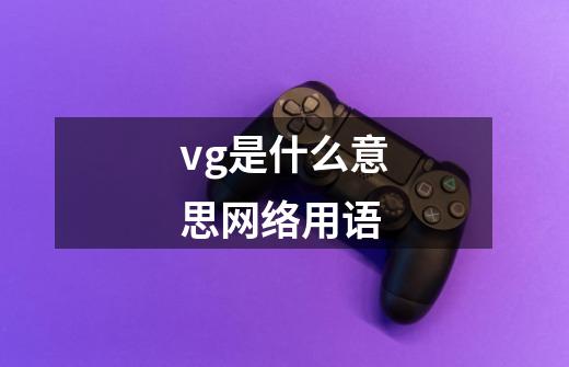 vg是什么意思网络用语-第1张-游戏资讯-龙启科技