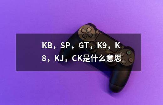 KB，SP，GT，K9，K8，KJ，CK是什么意思-第1张-游戏资讯-龙启科技