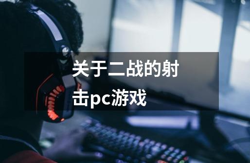 关于二战的射击pc游戏-第1张-游戏资讯-龙启科技