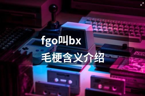 fgo叫bx毛梗含义介绍-第1张-游戏资讯-龙启科技