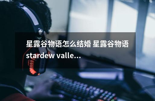 星露谷物语怎么结婚 星露谷物语stardew valley结婚攻略-第1张-游戏资讯-龙启科技