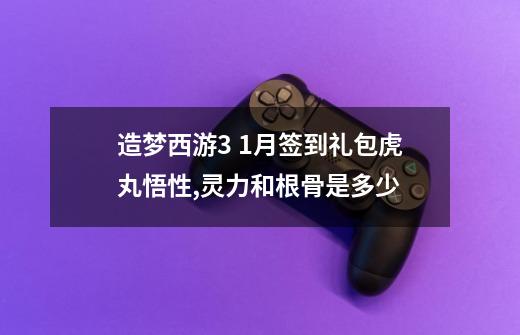 造梦西游3 1月签到礼包虎丸悟性,灵力和根骨是多少-第1张-游戏资讯-龙启科技