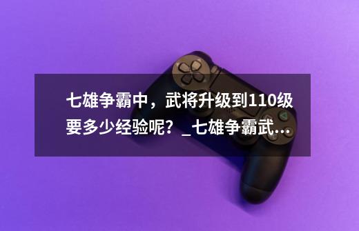 七雄争霸中，武将升级到110级要多少经验呢？_七雄争霸武将等级名称-第1张-游戏资讯-龙启科技