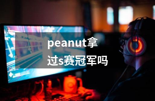 peanut拿过s赛冠军吗-第1张-游戏资讯-龙启科技