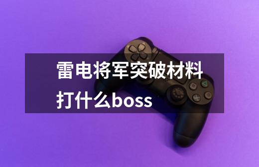 雷电将军突破材料打什么boss-第1张-游戏资讯-龙启科技