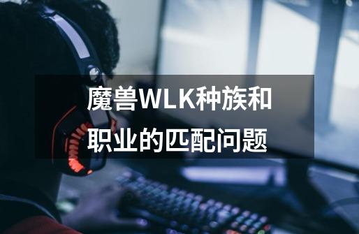 魔兽WLK种族和职业的匹配问题-第1张-游戏资讯-龙启科技