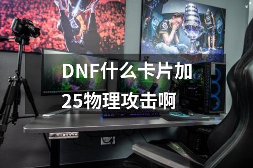 DNF什么卡片加25物理攻击啊-第1张-游戏资讯-龙启科技