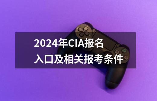 2024年CIA报名入口及相关报考条件-第1张-游戏资讯-龙启科技