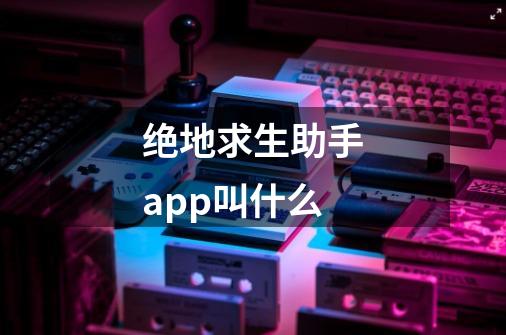 绝地求生助手app叫什么-第1张-游戏资讯-龙启科技