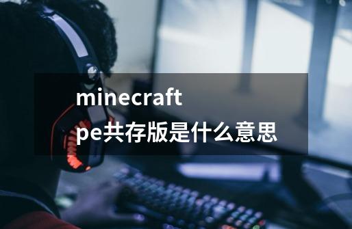 minecraft pe共存版是什么意思-第1张-游戏资讯-龙启科技