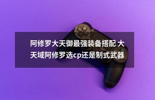 阿修罗大天御最强装备搭配 大天域阿修罗选cp还是制式武器-第1张-游戏资讯-龙启科技