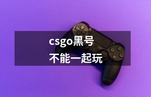 csgo黑号不能一起玩-第1张-游戏资讯-龙启科技