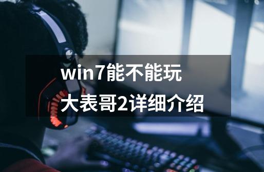 win7能不能玩大表哥2详细介绍-第1张-游戏资讯-龙启科技