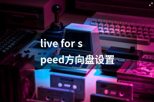 live for speed方向盘设置-第1张-游戏资讯-龙启科技