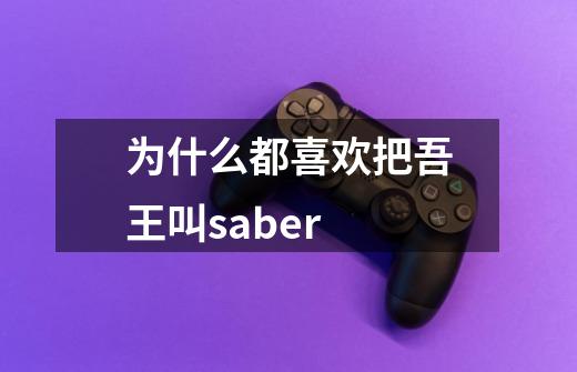 为什么都喜欢把吾王叫saber-第1张-游戏资讯-龙启科技