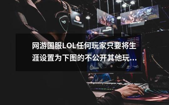 网游国服LOL任何玩家只要将生涯设置为下图的不公开其他玩家用任何方式都无法查看战绩吗-第1张-游戏资讯-龙启科技