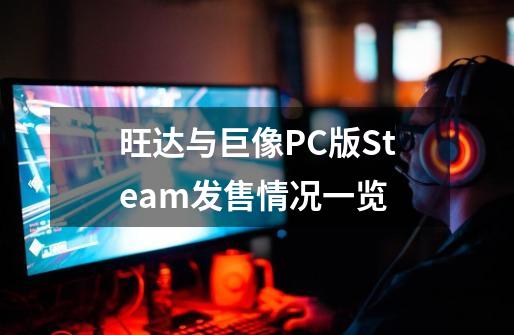 旺达与巨像PC版Steam发售情况一览-第1张-游戏资讯-龙启科技