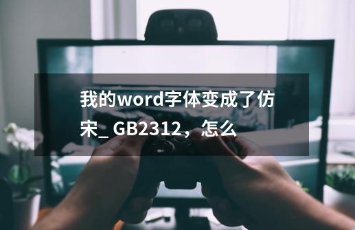 我的word字体变成了仿宋_ GB2312，怎么-第1张-游戏资讯-龙启科技